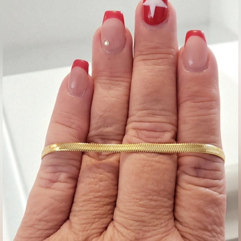 Stainless Steel Gold Snake Bracelet Womens Jewelry